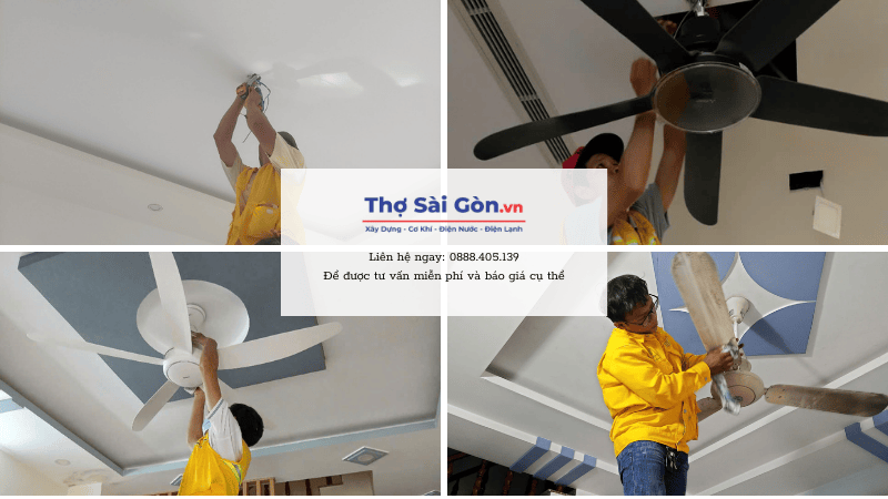 Quy trình lắp quạt trần tại quận Phú Nhuận
