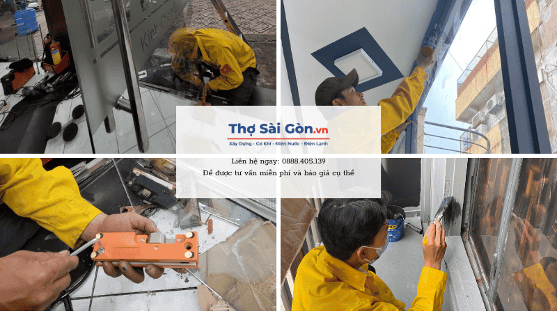 Quy trình sửa cửa kính tại quận 1