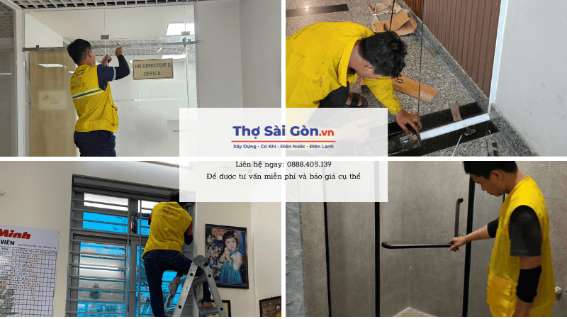 Quy trình sửa cửa kính tại quận 5 - Thợ Sài Gòn