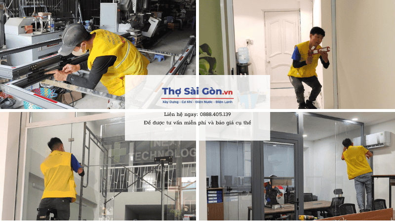Quy trình sửa cửa kính tại quận 8 của Thợ Sài Gòn