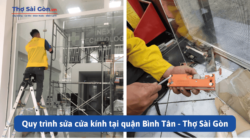 Quy trình sửa cửa kính tại quận Bình Tân