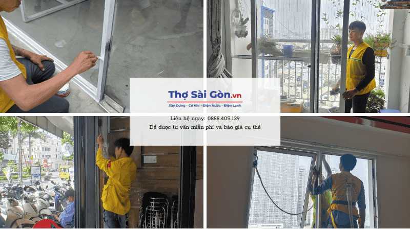 Quy trình sửa cửa kính tại quận Bình Thạnh - Thợ Sài Gòn