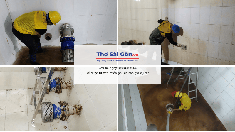 Quy trình vệ sinh bể nước ngầm tại Bến Cát