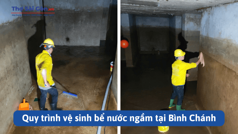 Quy trình vệ sinh bể nước ngầm tại Bình Chánh