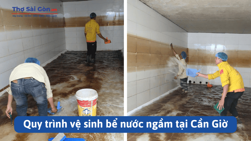 Quy trình vệ sinh bể nước ngầm tại Cần Giờ