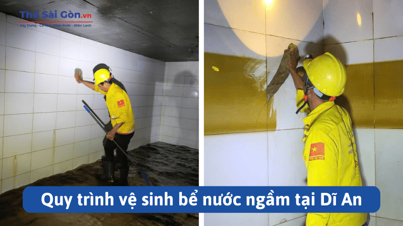 Quy trình vệ sinh bể nước ngầm tại Dĩ An