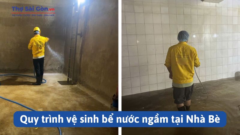 Quy trình vệ sinh bể nước ngầm tại Nhà Bè
