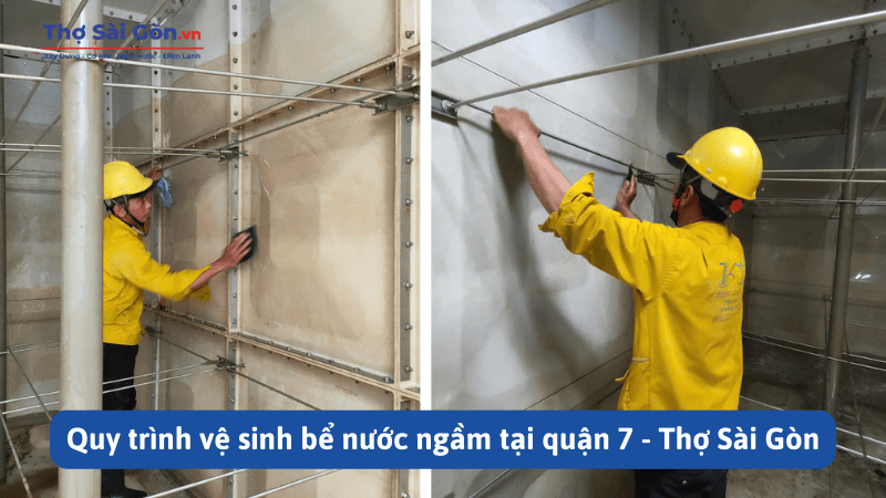 Quy trình vệ sinh bể nước ngầm tại quận 7