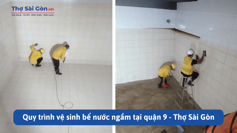 Quy trình vệ sinh bể nước ngầm tại quận 9