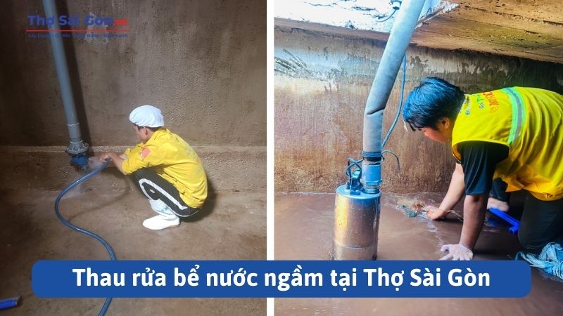 Thau rửa bể nước ngầm nhanh chóng, chi phí hợp lý 3 Thau rửa bể nước ngầm tại Thợ Sài Gòn