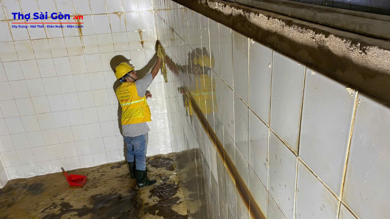 Thau rửa bể nước ngầm nhanh chóng, chi phí hợp lý 4 Thau rửa bể nước ngầm tại Thợ Sài Gòn