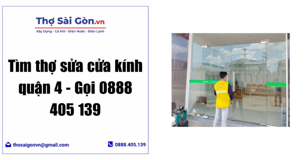 Tìm thợ sửa cửa kính quận 4