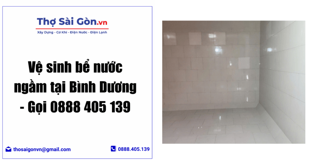 Vệ sinh bể nước ngầm tại Bình Dương