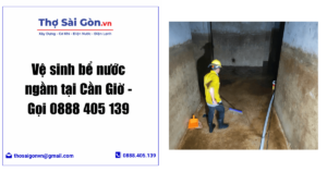 Vệ sinh bể nước ngầm tại Cần Giờ