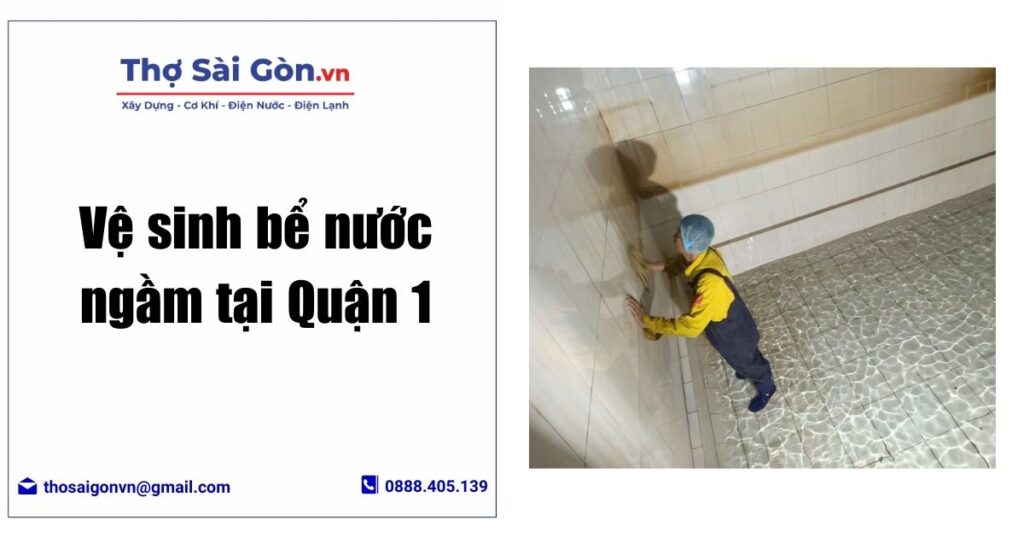 Vệ sinh bể nước ngầm tại Quận 1