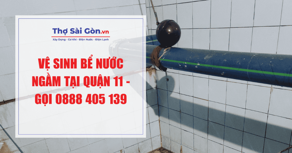 Vệ sinh bể nước ngầm tại quận 11
