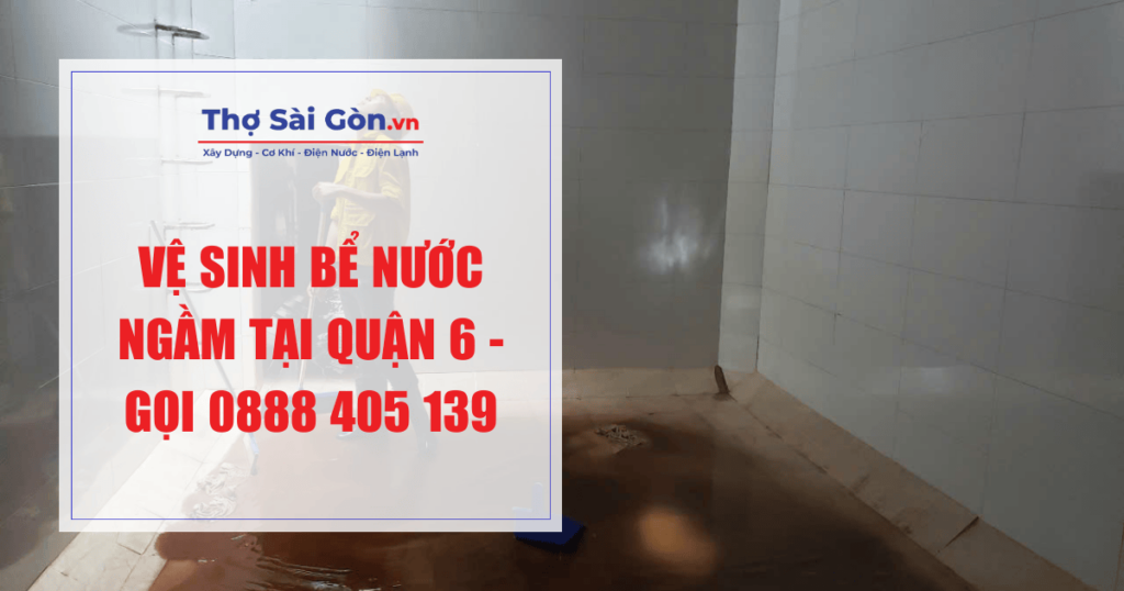 Vệ sinh bể nước ngầm tại quận 6