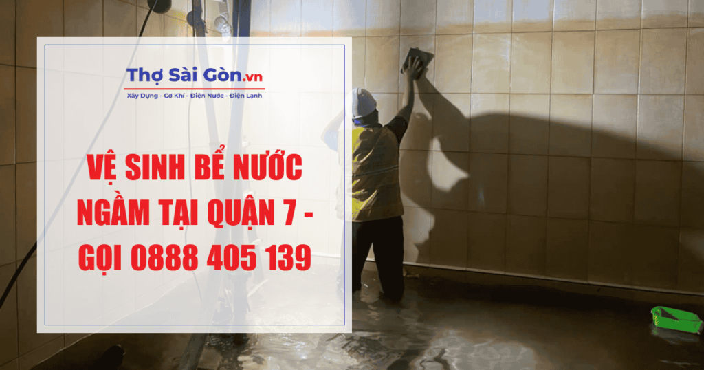 Vệ sinh bể nước ngầm tại quận 7