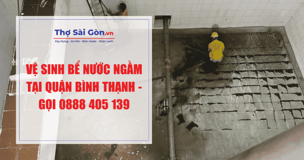 Vệ sinh bể nước ngầm tại quận Bình Thạnh