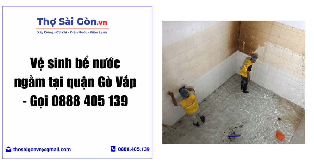 Vệ sinh bể nước ngầm tại quận Gò Vấp