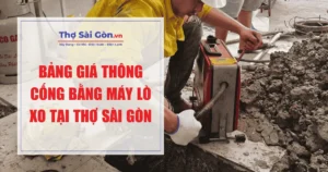 Bảng giá thông cống bằng máy lò xo tại Thợ Sài Gòn
