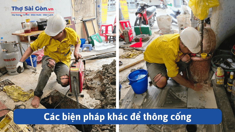 Các biện pháp khác để thông cống