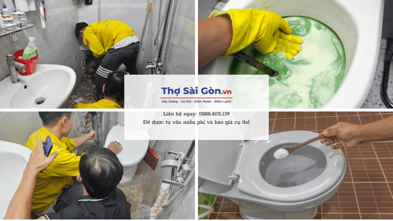 Tìm thợ thông nghẹt bồn cầu Nhà Bè - Gọi 0888 405 139 4 Các hạng mục thông nghẹt bồn cầu tại Nhà Bè của Thợ Sài Gòn