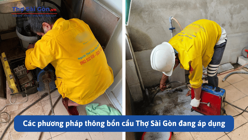 Các phương pháp thông bồn cầu Thợ Sài Gòn đang áp dụng