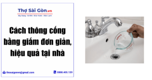 Cách thông cống bằng giấmhiệu quả tại nhà