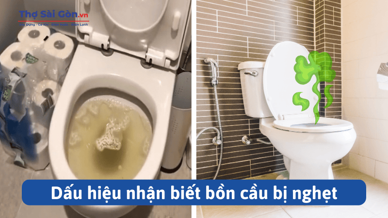 Dấu hiệu nhận biết bồn cầu bị nghẹt