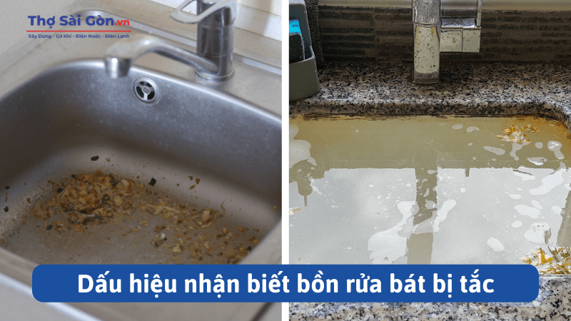 Top 10 cách thông cống bồn rửa bát nhanh chóng 2 Dấu hiệu nhận biết bồn rửa bát bị tắc