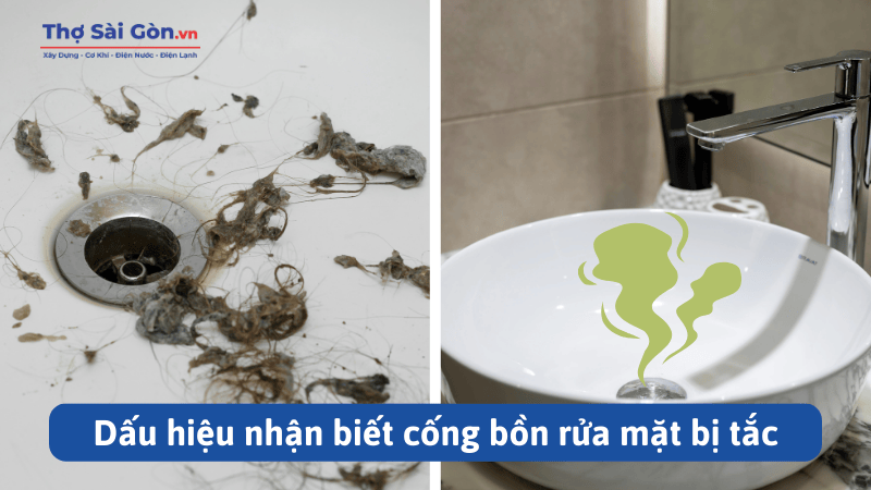 Cách thông cống bồn rửa mặt nhanh chóng, hiệu quả 2 Dấu hiệu nhận biết cống bồn rửa mặt bị tắc