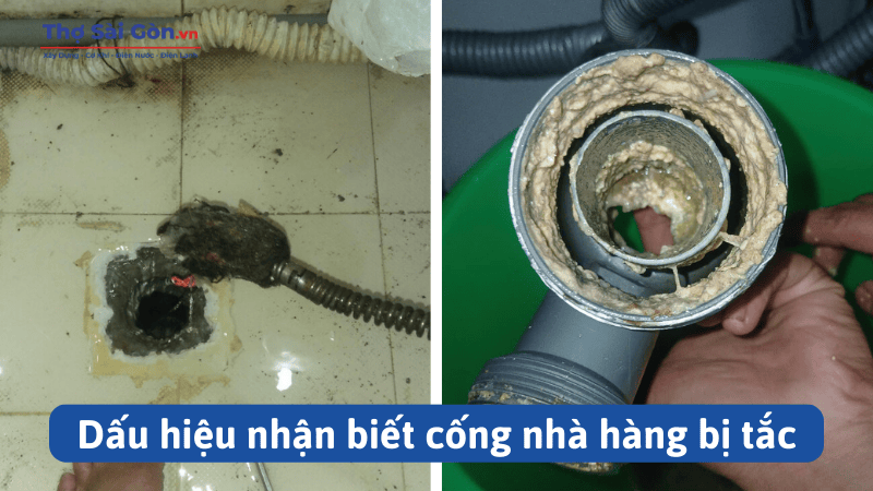 Dấu hiệu nhận biết cống nhà hàng bị tắc