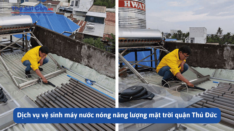 Vệ sinh máy nước nóng năng lượng mặt trời quận Thủ Đức 2