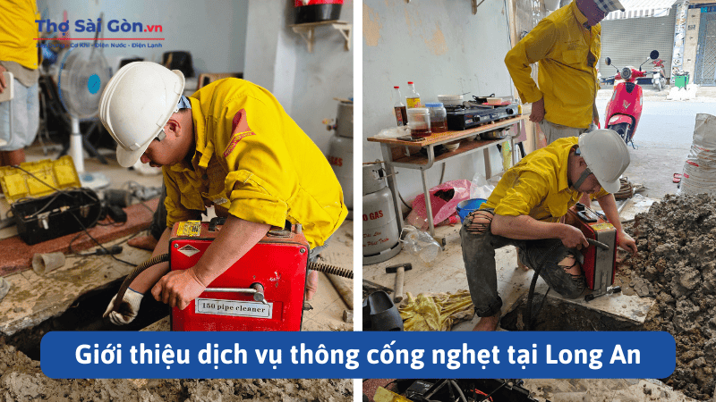 Thông cống nghẹt Long An - Bảo hành dài hạn 3 dịch vụ thông cống nghẹt tại Long An