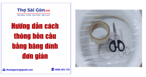 cách thông bồn cầu bằng băng dính