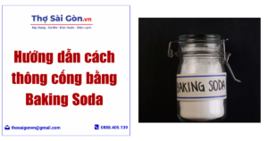 cách thông cống bằng Baking Soda