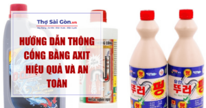 thông cống bằng axit