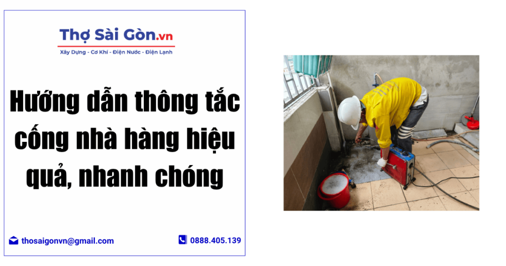 Hướng dẫn thông tắc cống nhà hàng