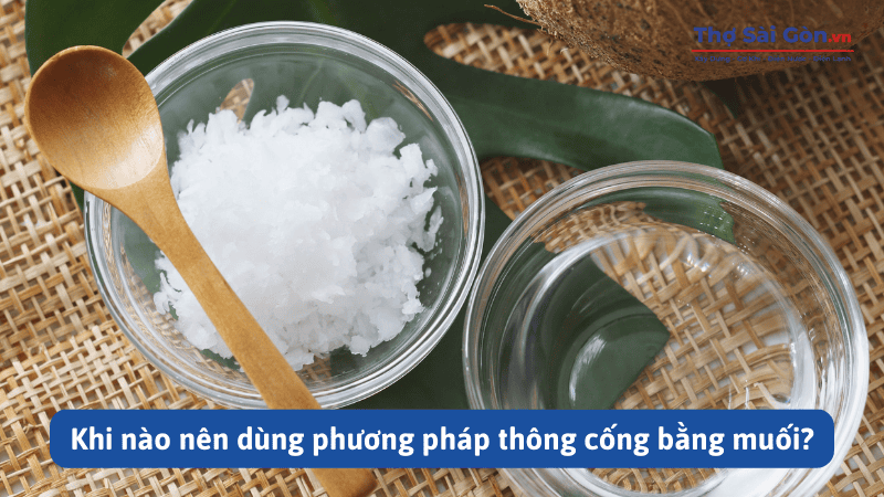 Khi nào nên dùng phương pháp thông cống bằng muối?