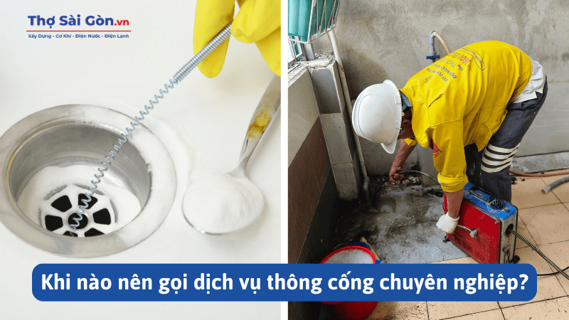Cách thông cống bồn rửa mặt nhanh chóng, hiệu quả 4 Khi nào nên gọi dịch vụ thông cống