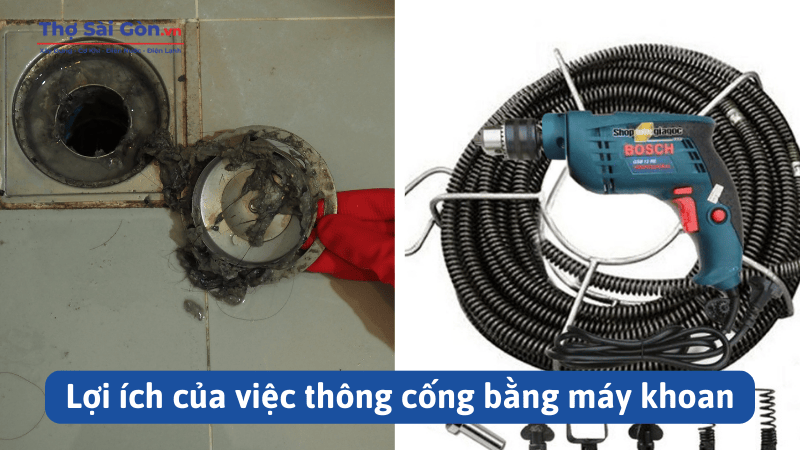 Lợi ích của việc thông cống bằng máy khoan