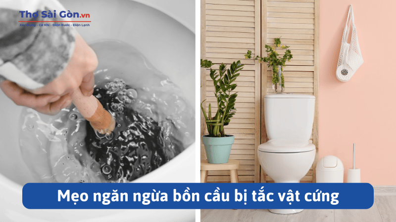Mẹo ngăn ngừa bồn cầu bị tắc vật cứng