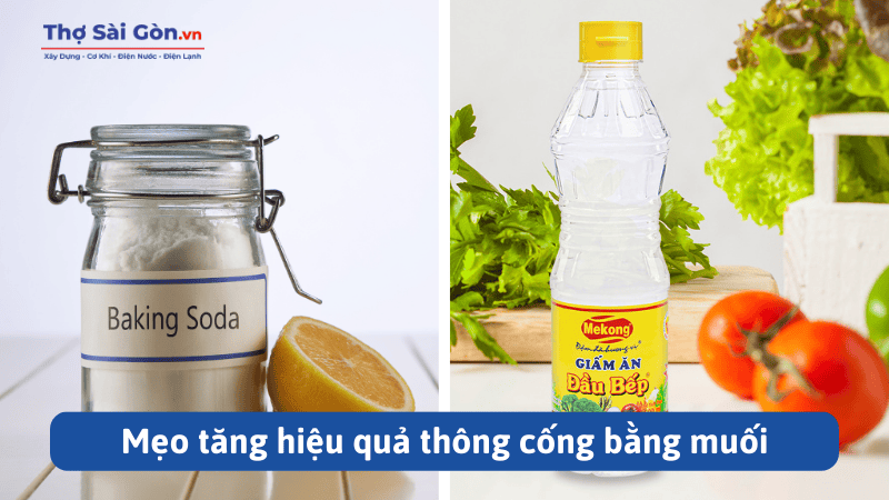 Mẹo tăng hiệu quả thông cống bằng muối