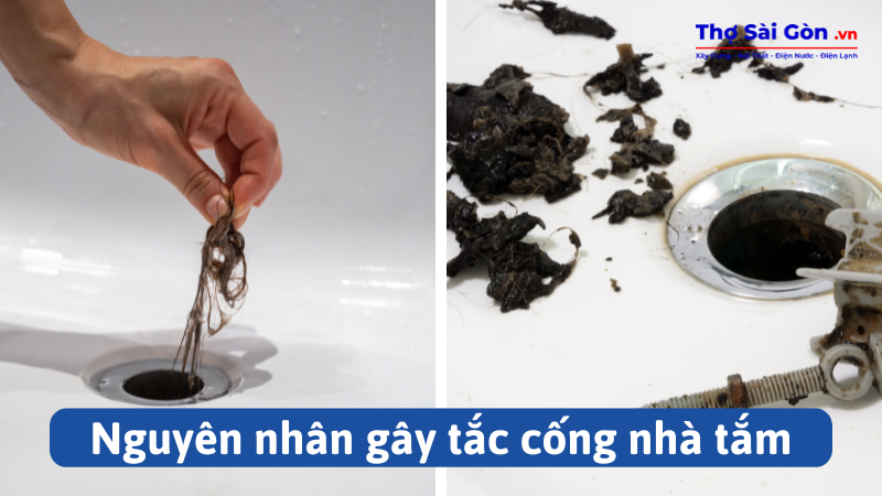 Tổng hợp 10 cách thông cống nhà tắm bị tắc 1 Nguyên nhân gây tắc cống nhà tắm