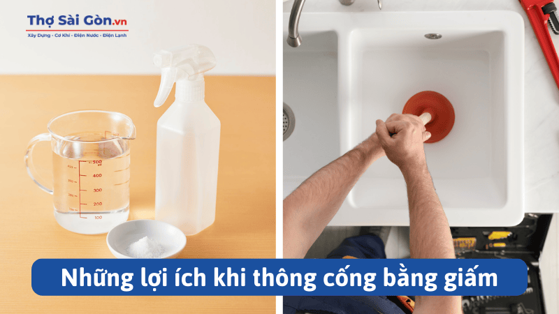 Những lợi ích khi thông cống bằng giấm
