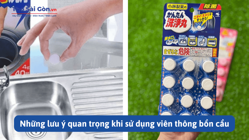 Những lưu ý quan trọng khi sử dụng viên thông bồn cầu