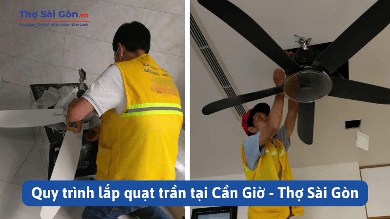 Thợ lắp quạt trần Cần Giờ - Gọi 0888 405 139 5 Quy trình lắp quạt trần tại Cần Giờ