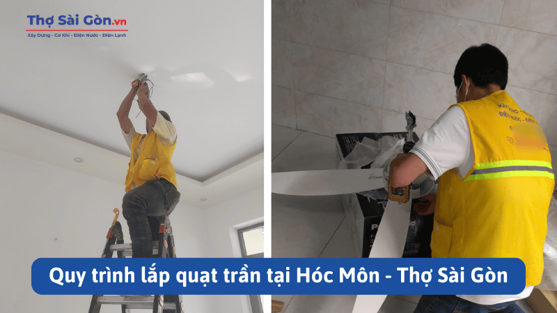Thợ lắp quạt trần Hóc Môn - Gọi 0888 405 139 5 Quy trình lắp quạt trần tại Hóc Môn
