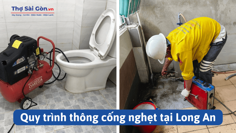 Thông cống nghẹt Long An - Bảo hành dài hạn 5 Quy trình thông cống nghẹt tại Long An